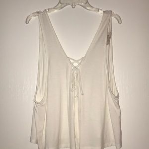 NWOT Lace Up Tank Top
